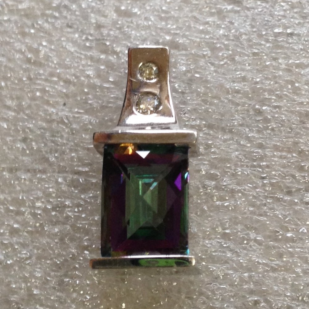 14k Mystic Topaz Pendant